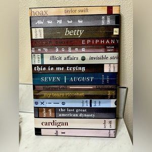 Taylor Swift Folklore Song Titles As Books Canvas Wall Art